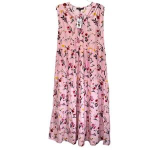 NEW AMERICA & BEYOND Pink Maxi Dress Cottoagecore Boho Feminine Party Chic Small